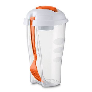 COPO PLASTICO 800ML P/ SALADA LARANJA CO17266