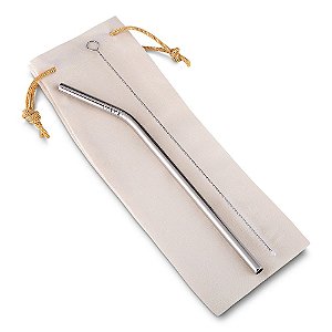 KIT CANUDO AÇO INOX E LIMPADOR C/ ESTOJO