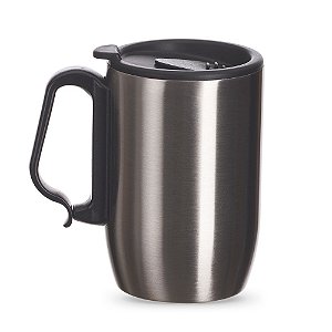 CANECA AÇO INOX PAREDE DUPLA 350ML PRATA CA8200
