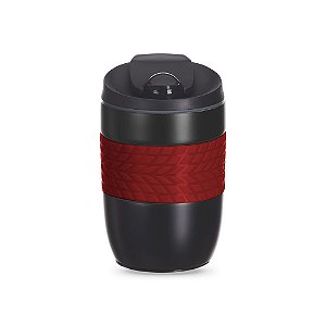 CANECA AÇO INOX PAREDE DUPLA 260ML VERMELHO CA8100
