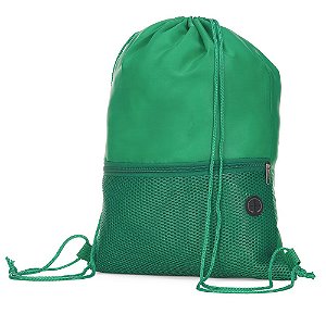 SACOLA MOCHILA BOLSO COM ZIPER - VERDE BP0002