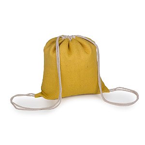MOCHILA EM JUTA AMARELA