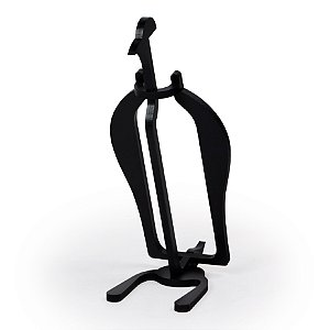 ORNAMENTO DE MADEIRA PARA VINHO - PINGUIM PRETO