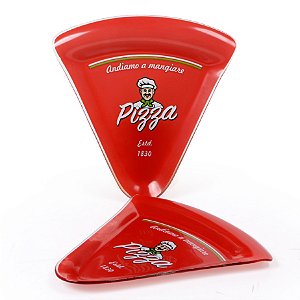 CONJ. 02 PRATOS DE VIDRO PIZZA - FATIA
