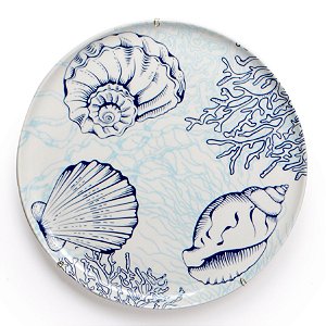 PRATO DE PORCELANA 23 CM - CONCHAS