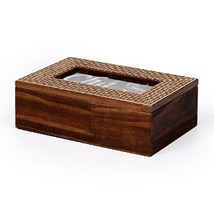 CAIXA DE MADEIRA DE CHA