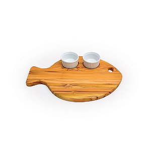 PETISQUEIRA TECA COM 02 RAMEQUINS 77 ML - PEIXE PEQUENO