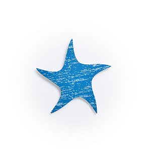 ORNAMENTO DE MADEIRA - ESTRELA DO MAR