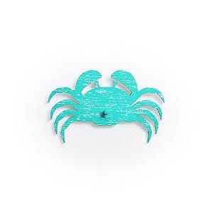 ORNAMENTO DE MADEIRA COM 01 GANCHO - CARANGUEJO