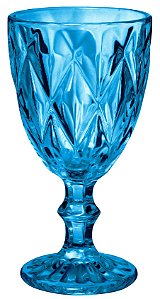 JOGO 6 TAÇAS BICO DE ABACAXI AZUL 320ML