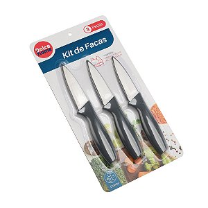 KIT DE FACAS COM PROTECAO GOURMET