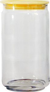 POTE DE VIDRO TAMPA COLORIDA CANARY - 1 LITRO