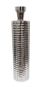 VASO DECORATIVO PRATA 10X10X42