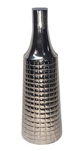 VASO DECORATIVO PRATA 15X15X40