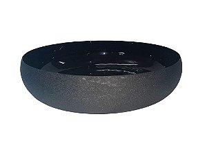CENTRO DE MESA TEXTURIZADO PRETO 34X34X8CM