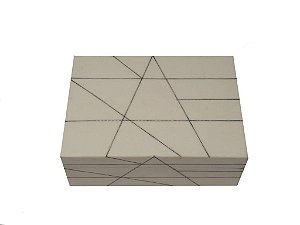 CAIXA DE MADEIRA DE RESINA 18X13X6CM