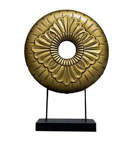 ESCULTURA DECORATIVA DE MADEIRA 22X6X31