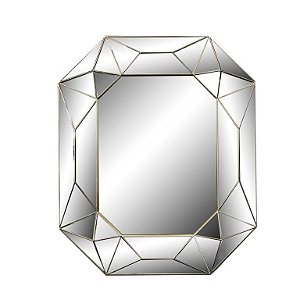 ESPELHO DECORATIVO PRATA DIAMOND - 61X51X4,5CM