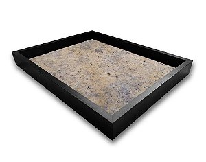 BANDEJA PRETA MARBLE 41x31x3CM