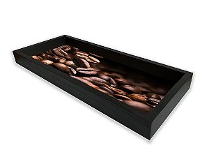 BANDEJA PRETA COFFEE 34X14X3CM