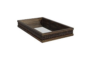 BANDEJA PASTILHA DE COCO C/ ESPELHO ANGRA 34X14X4