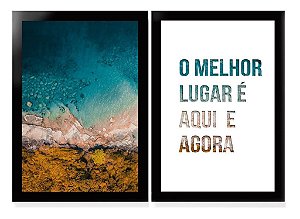 QUADRO DECORATIVO 2 PÇS PRETO BEST 53x33x3CM