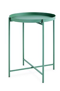 MESA LATERAL EM METAL VERDE