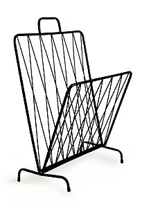 PORTA-REVISTAS PRETO EM METAL