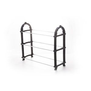 SAPATEIRA DE METAL COM 3 PRATELEIRAS - 45,0 x 17,0 x 45,0 cm