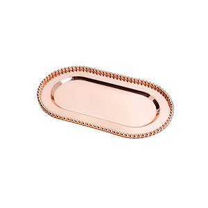 BANDEJA DE ZAMAC BALLS ROSÉ 29x16,5x3cm
