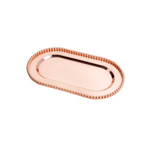 BANDEJA DE ZAMAC BALLS ROSÉ 23x13x0,5cm