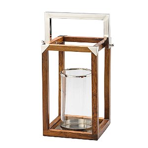 LANTERNA DECORATIVA P/ILUMINACAO COM VELA 25X35CM