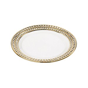 CJ 6 PRATOS RASOS DE PORCELANA SUPER WHITE CHARME 27cm