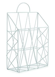 PORTA-REVISTAS BRANCO EM METAL