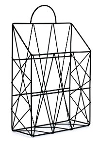 PORTA-REVISTAS PRETO EM METAL