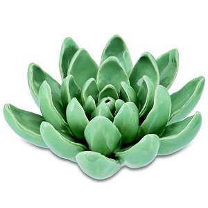 FLOR VERDE EM CERAMICA