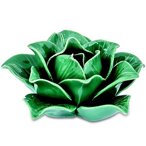 FLOR VERDE EM CERAMICA