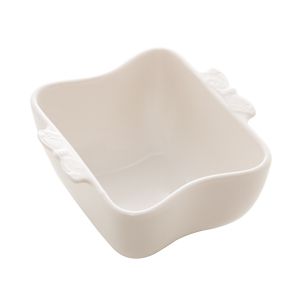 BOWL DE PORCELANA BUTTERFLY BRANCO 11,5x11,5X6cm