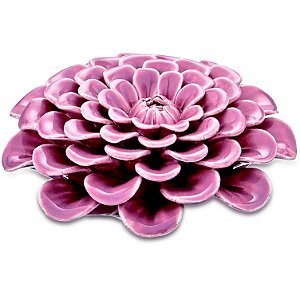 FLOR ROSA EM CERAMICA