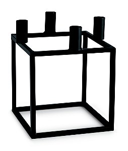 PORTA-VELAS PRETO EM METAL