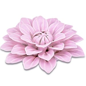 FLOR ROSA EM CERAMICA