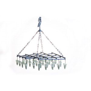 MINI VARAL RETANGULAR EXTENSÍVEL 28 PRENDEDORES 51x30cm