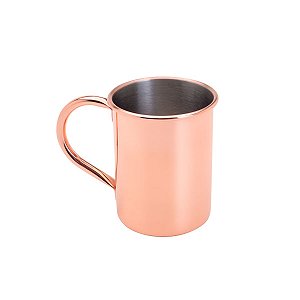 CANECA DE AÇO INOX C/COBERTURA DE COBRE MOSCOW MULE 350ml