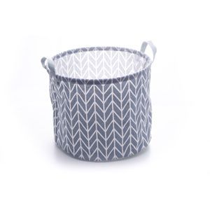 CESTO ORGANIZADOR REDONDO CHEVRON - 33 x 28 cm