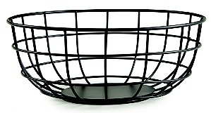 KIT CENTRO DE MESA PRETO EM METAL - 3 PÇS