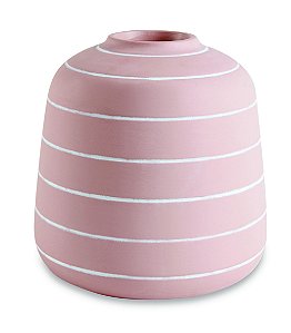 VASO ROSA EM CIMENTO