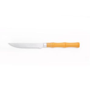 FACA P/CHURRASCO AÇO INOX C/CABO PLÁSTICO BAMBU BASIC 20cm