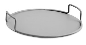 KIT BANDEJA CINZA EM METAL - 3 PÇS