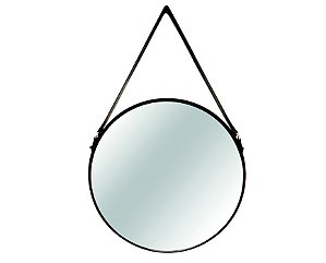 ESPELHO PRETO EM METAL