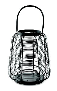 LANTERNA PRETA EM METAL